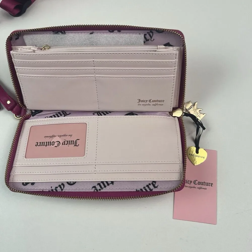 Juicy Couture New Love Chapter Backpack Wristlet Wallet Scottie Dog Charm Velvet